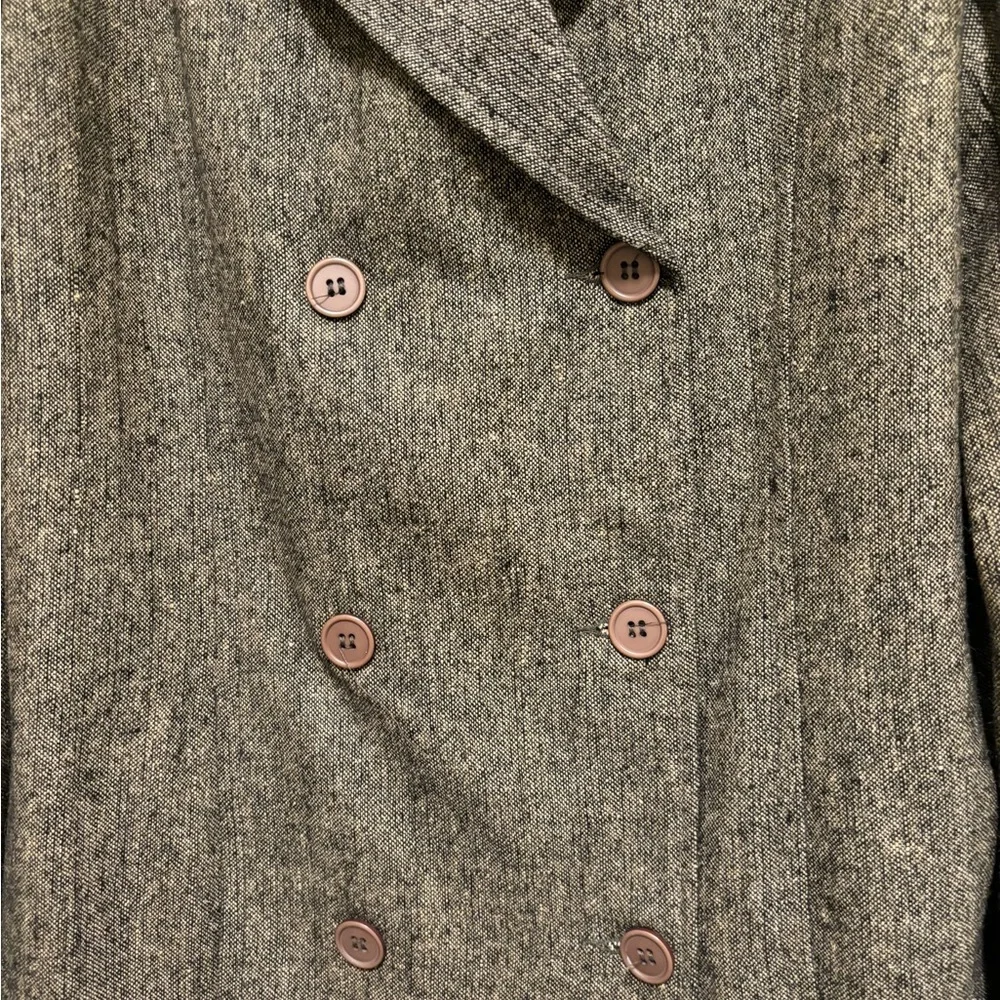 Venessa Tweed Long Sleeve Double Breasted Pantsuit Women's Size M Black/Tan - Picture 6 of 15
